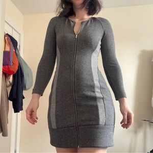 Gray Zippered Dress
